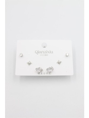 Marsilyan Çoklu Set Küpe - Gümüş