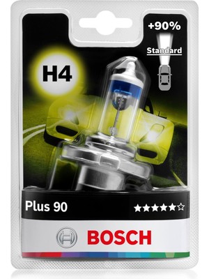 Aesco Bosch Ampul Plus 90 12V H4 60/55 W P43T Tekli Jiletin Paket 1987301077