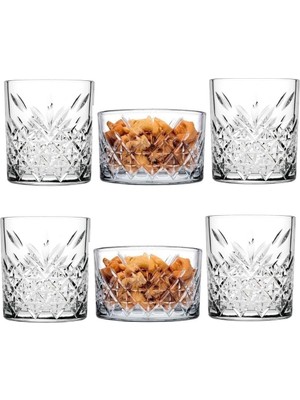 Aesco Pasabahce 6 Parça Lüx Viski Bardağı Timeless Kristal Bardak ve 2 Adet Çerezlik Takımı 869856985662369AYBABASTORE