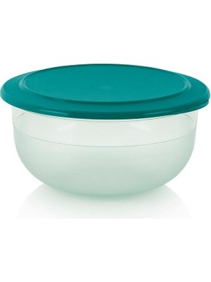 Aesco Tupperware Kristalin Serisi Şeffaf Gövdeli Yemek Sunma ve Saklama Kabı 3.5l Yeşil