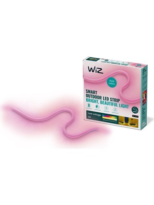 Aesco Wiz LED Dış Mekan Işık Şeridi (Wiz Renkli) - Akıllı LED Aydınlatma (Wifi ve Bluetooth), Başlangıç Kiti, Soğuk Beyazdan Sıcak Beyaza Kadar Kısılabilir + 16 Milyon Renk, Ses Kontrolü