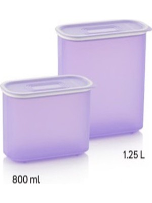 Aesco Tupperware Lila Oval Saklama Kabı Set 2li Esc