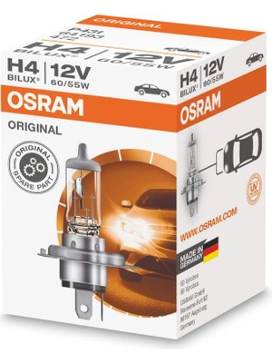 Aesco Osram Original Bılux H4 Halogen Light Car Light Made In Germany 60/55W