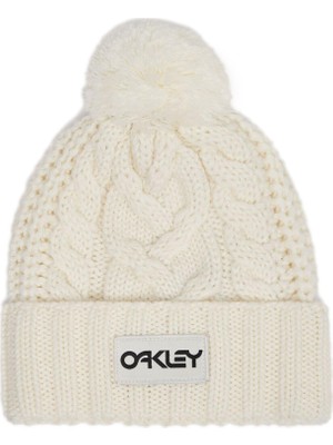 Aesco Oakley Erkek Harper Pom Beanie, Arktik Beyaz/karartma, Tek Beden