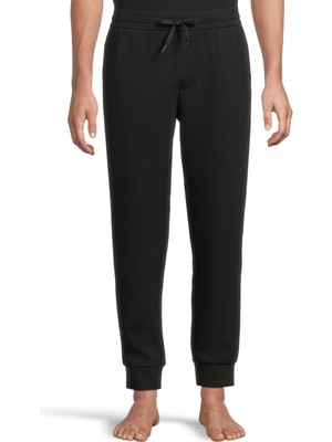Aesco Armani Exchange Erkekler Simge Logo Jogger Pantolon, Siyah, S