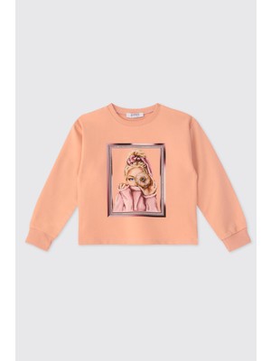 Aesco Panço Kız Bebek Pudra Sweatshirt
