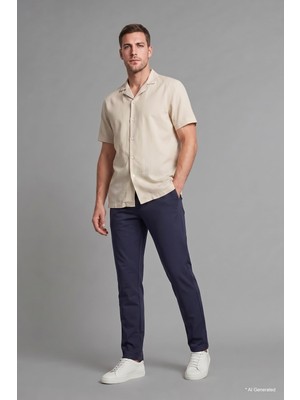 Aesco Defacto Regular Fit Polo Yaka Pamuklu Kısa Kollu Antrasit Gömlek H6156AX26SM