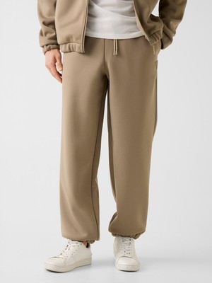 Aesco Guess Erkek Aktif Jogger Fit Eşofman Altı, Bej, M Beden