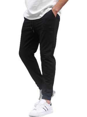 Aesco Madmext Siyah Basic Paçası Lastikli Erkek Eşofman 5494,SIYAH S