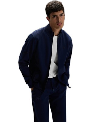Aesco Ellesse Logolu Pamuklu Regular Fit Dik Yaka Fermuarlı Sweat Erkek Sweat EM545
