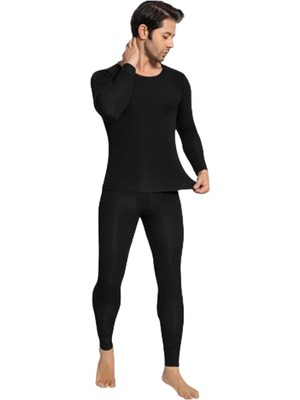 Aesco Doruk Erkek Termal Takım Vücut Sıcaklığı Koruma Siyah L/xl