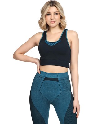 Aesco Miorre Kalın Askılı Desteksiz Seamless Spor Sütyen Siyah Xs-S