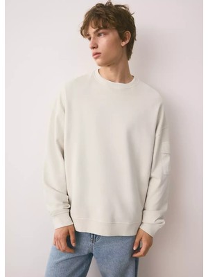 Mango Işleme Detaylı Pamuklu Sweatshirt