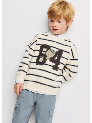 Mango Desenli Relaxed Fit Sweatshirt