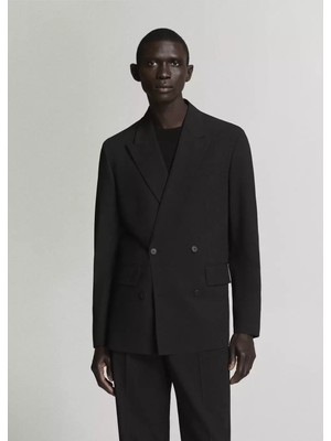 Mango Boston Regular Fit Kruvaze Blazer Ceket