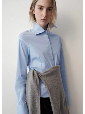 Mango Crop Poplin Gömlek