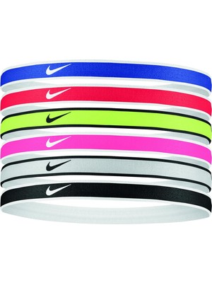 Aesco Nike Swoosh Sport Headbands 6 Pk Tıpped Unıversıty Red/game