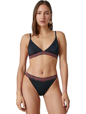 Aesco Koton Desenli Lastik Bikini Alt