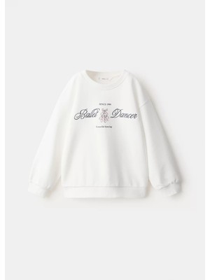 Mango Desen Detaylı Pamuklu Sweatshirt