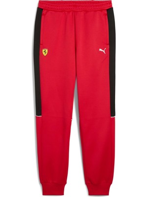 Aesco Puma 63276502 Ferrari Mt7 Track Pants Ro Lastikli Bel Regular Fit Düz Erkek Eşofman Altı, Kırmızı, Xl
