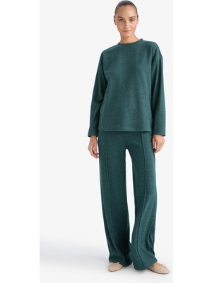 Aesco Defacto Straight Fit Beli Lastikli Geniş Paça Pantolon F1016AX25AU