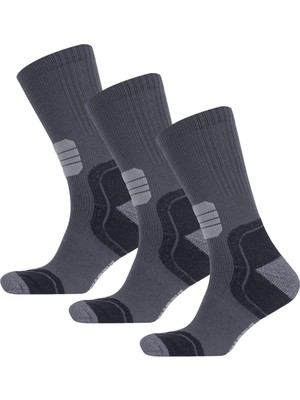 Aesco Thermoform Running Çorap Unisex 3'lü Paket, Antrasit, 39-42 Beden