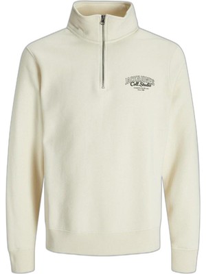 Aesco Jack & Jones Jjmakoto Pamuklu Regular Fit Fermuarlı Dik Yaka Sweat Erkek Sweat 12278608