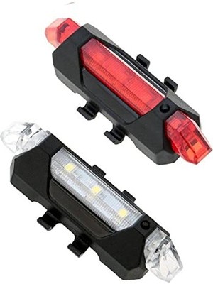 Die Grup USB Şarjlı LED Bisiklet Stop Işığı, 4 Modlu Arka Ikaz Lambası