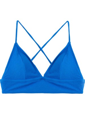 Aesco Koton Arkası Çapraz Askılı Bağlama Detaylı Bralet Bikini Üstü