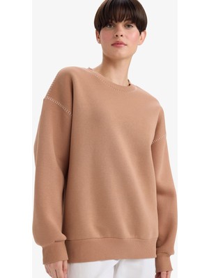 Aesco Defacto Overshirt Fit Bisiklet Yaka Sweatshirt G3320AX25AU