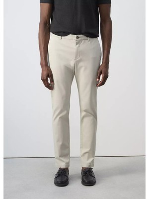 Mango Barna Slim Fit Chino Twill Pantolon