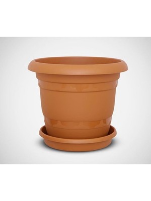 Die Grup Benim Marifetlerim - Kahverengi Çiçek Saksısı No:0 En:15 cm Boy: 12 cm