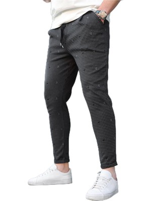 Aesco Madmext Ekoseli Siyah Eşofman E4219,SIYAH 2xl