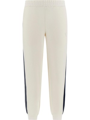 Aesco Guess Erkek Aktif Jogger Fit Eşofman Altı, Beyaz, M Beden