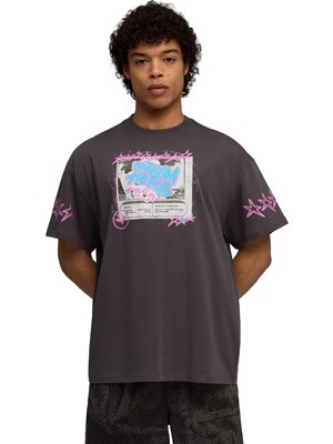 Aesco Puma Melo x Hive Spor T-Shirt, L, 634610-02, Mor, Erkek