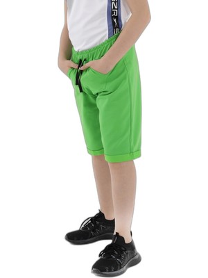 Aesco Slazenger Page In Erkek Çocuk Cepli Yeşil Şort
