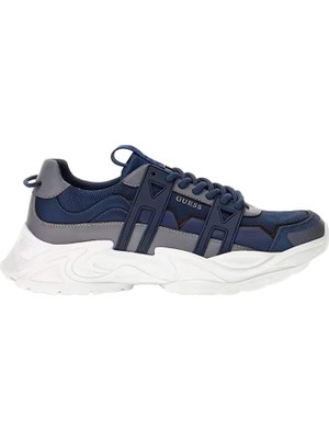 Aesco Guess Erkek Sneaker, Naylon Koşu Ayakkabısı, Bağcıklı, Gri, 42 Beden