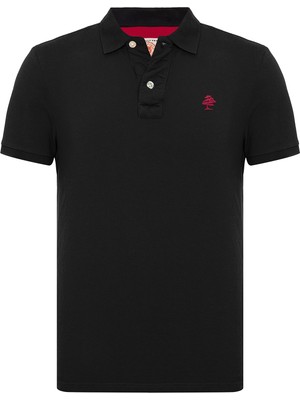 Aesco Routefield Patriot Erkek Siyah Polo Tişört