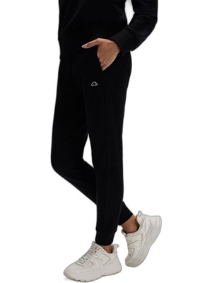 Aesco Ellesse Pamuklu Regular Fit Normal Bel Ribanalı Paça Eşofman Altı Bayan Eşofman Altı EF568