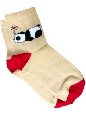 Aesco Uyuyan Panda Desenli Pamuklu Çorap,3 Çift