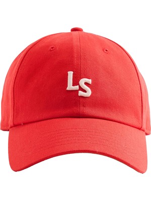Aesco Levi's Monogram Şapka Kadın Şapka, Kırmızı, Os