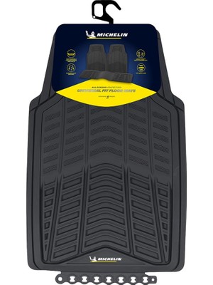 Aesco Michelin MC33863 Tüm Araçlara Uyumlu 3 Parça Üniversal 3D Havuzlu Oto Paspas