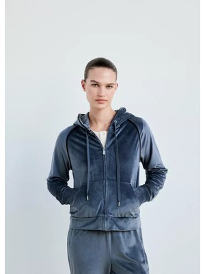 Mango Yumuşak Dokunuşlu Kadife Sweatshirt