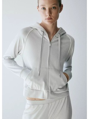 Mango Yumuşak Dokunuşlu Kadife Sweatshirt