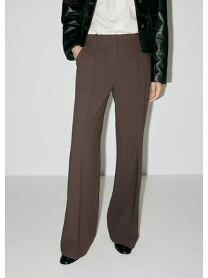 Mango Dikişli Flare Pantolon