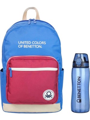 Aesco United Colors Of Benetton Unisex Okul Çanta Seti 1302220,SAKS Mavisi Tek Ebat