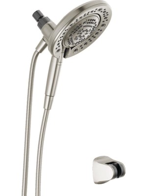 Die Grup Delta Faucet 7-Setting IN2ITION Çift Duş Başlığı, El Spreyi, Fırçalanmış Nikel Duş Başlığı, Hortum, Duş Başlıkları ve El Duşları, El Duş Başlıkları, Saten Nikel 75687DSN
