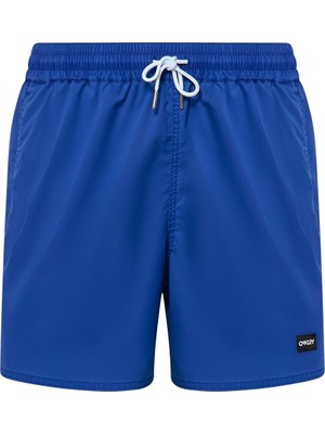 Aesco Oakley Erkek Standart Robinson Geri Dönüştürülmüş 40,64 cm Plaj Şortu, Mavi, S