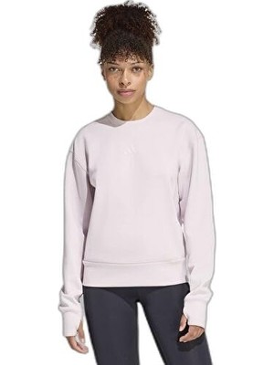 Aesco Adidas D4T Knit Crew Kadın Antrenman Sweatshirts KD0057 Mor