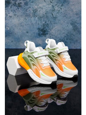 Dark Seer Çocuk Beyaz Yeşil Turuncu Sneaker Spor Ayakkabı 2026 - DS Mithril